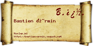 Bastien Ármin névjegykártya